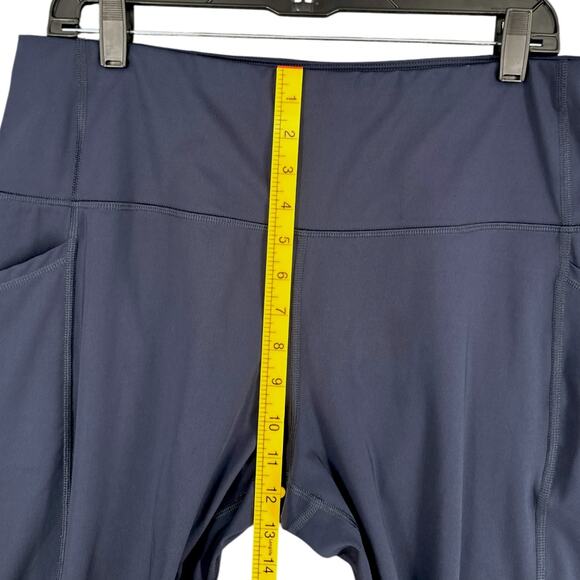 All In Motion Navy Red‎ Color Block High Waist Side Pockets Womens Leggings XXL - Picture 6 of 7